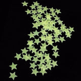 Autocollant Mural - Sticker - Motif Étoiles Fluorescentes (100 pièces) - Caverne Edison