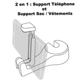 Support Appui-Tête de Voiture Multifonctions pour support vêtements, sacs et téléphone - Caverne Edison